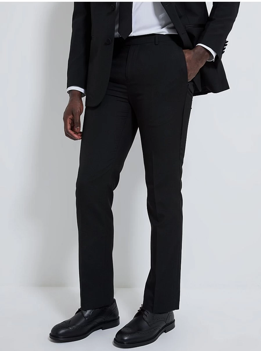Men's Black Tuxedo Suit Trousers by George at Asda – Stylish Formal Wear for Weddings & Events