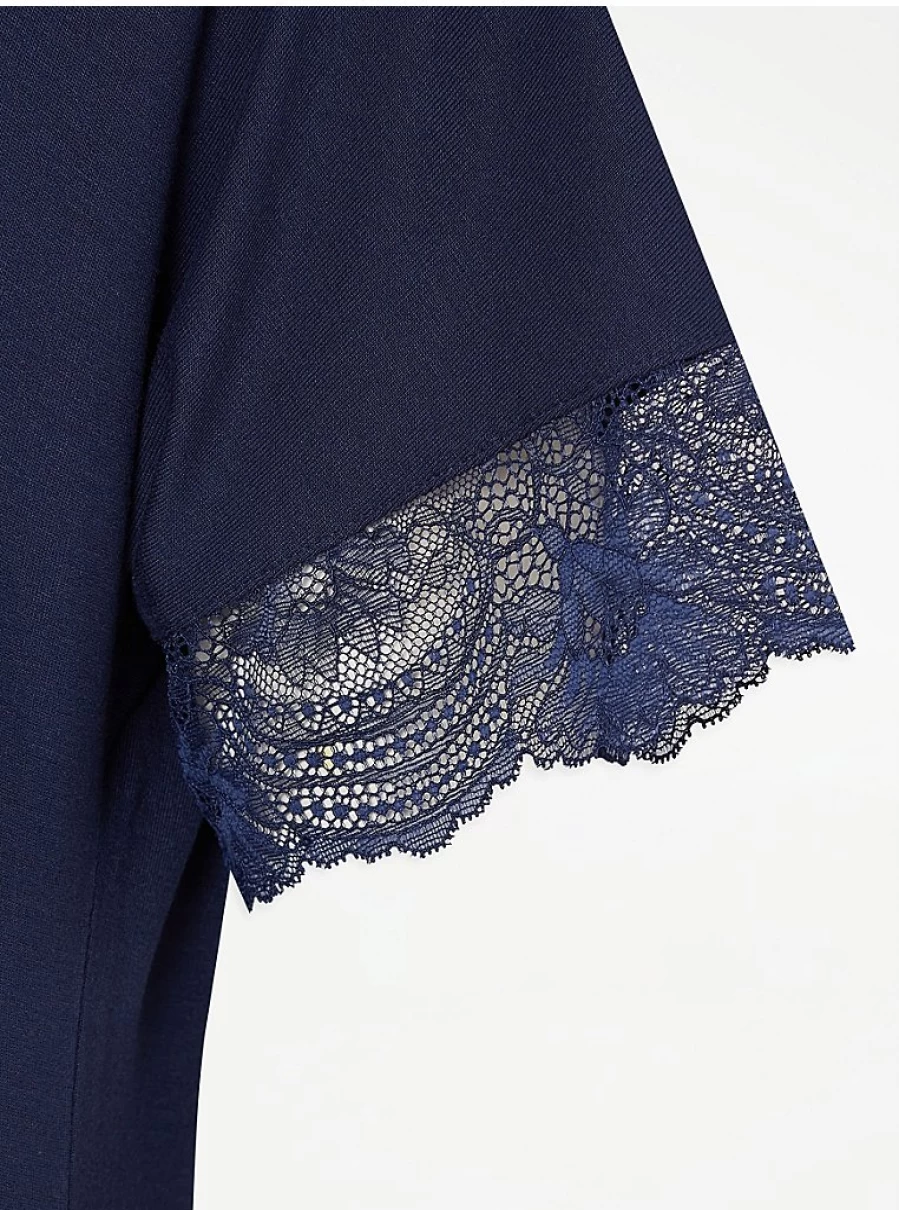 "George at Asda Entice Navy Lace Trim Nightdress – Women’s Lingerie Sleepwear Review"