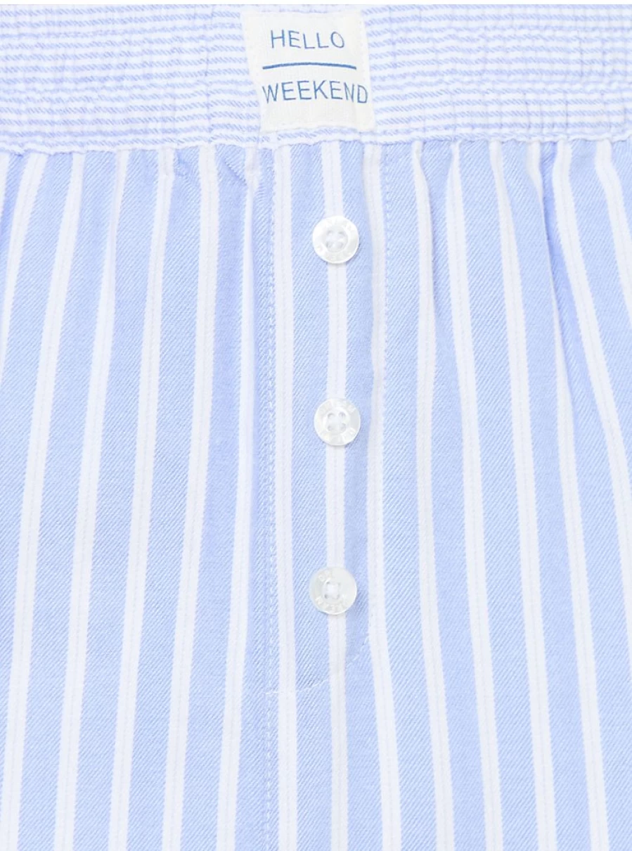 "George at Asda Light Blue Striped Cotton Pyjama Bottoms | Women's Sleepwear & Loungewear"