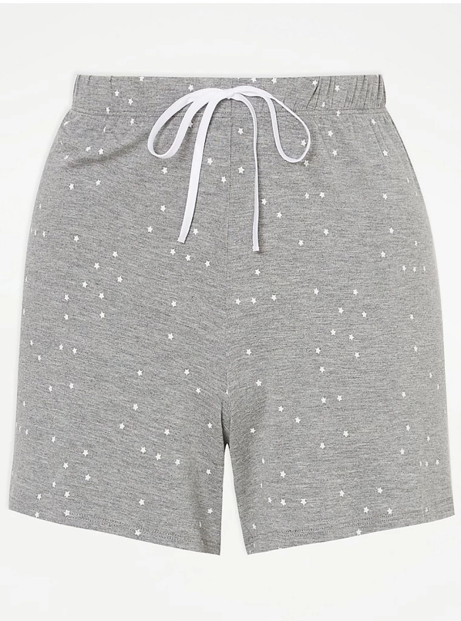 "George at Asda Post Surgery Grey Star Pyjama Shorts | Comfortable Recovery Lingerie"