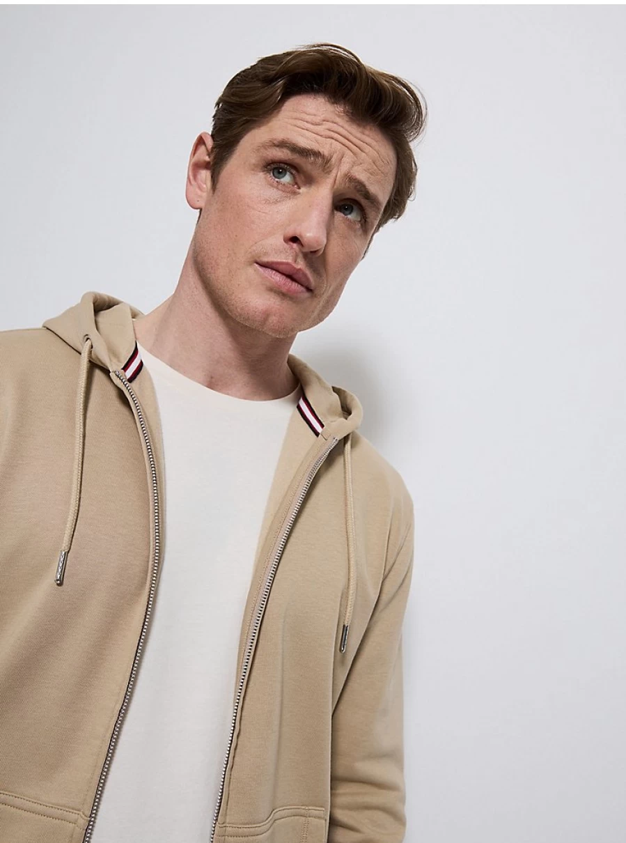 Men's Beige Zip-Up Hoodie | George at Asda | Comfortable & Stylish