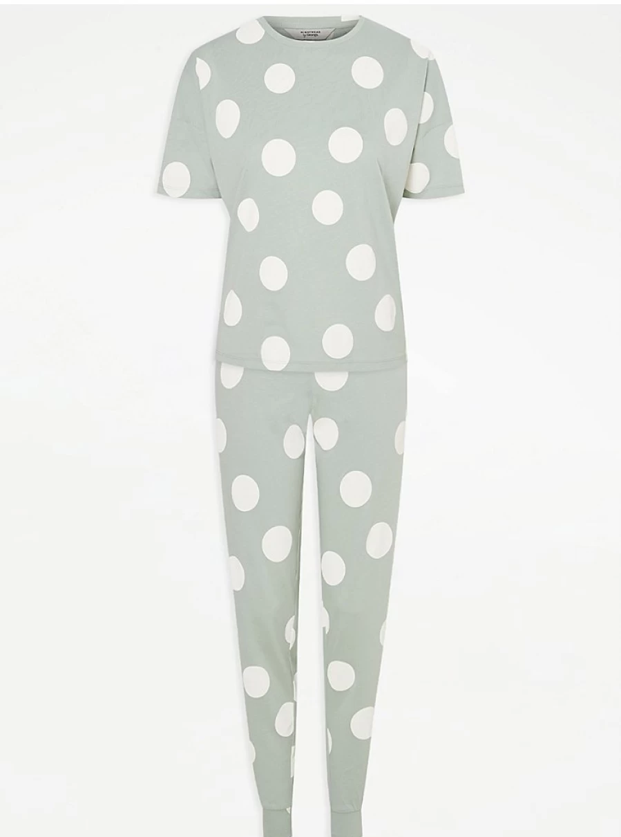 "George at Asda Sage Green Spot Pyjamas – Women’s Sleepwear & Loungewear Review"