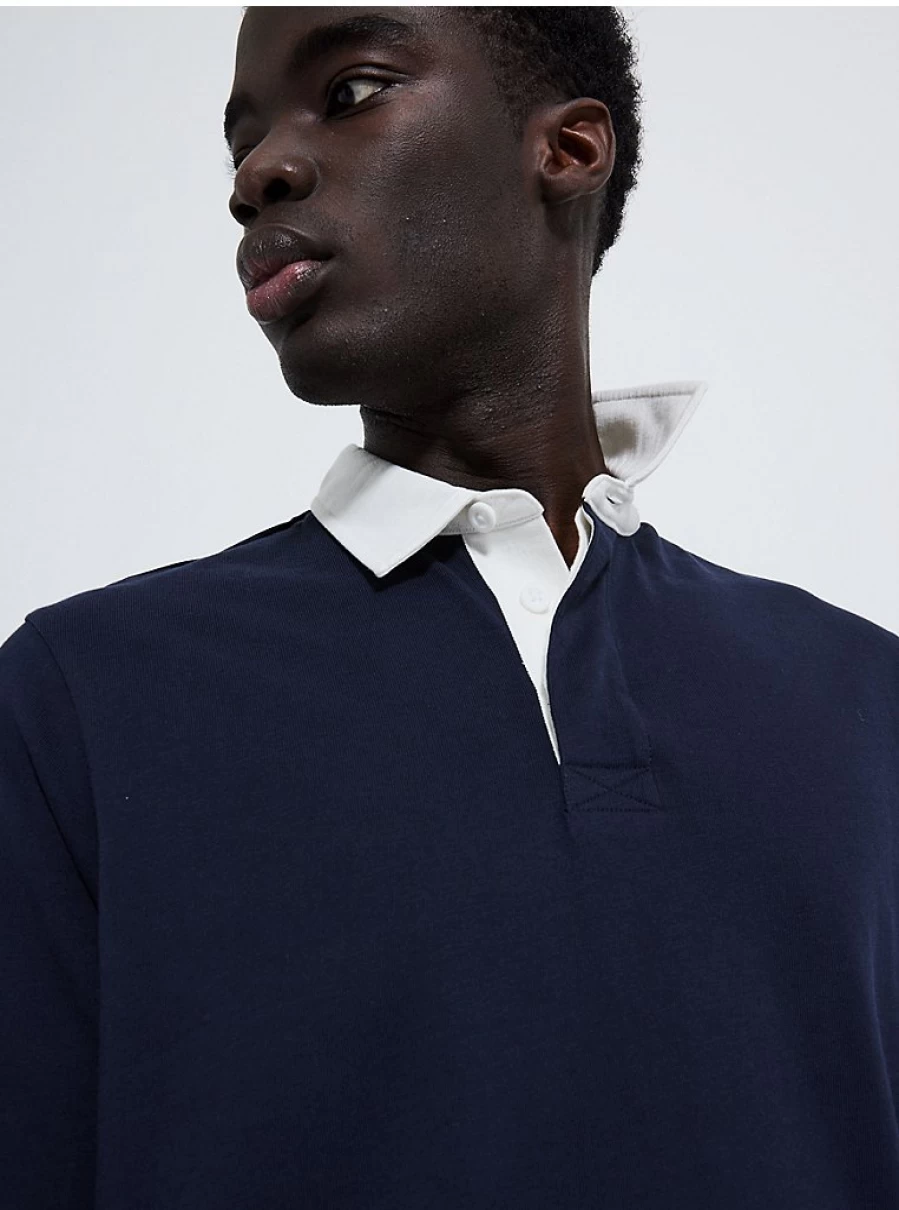 Men's Navy Long Sleeve Rugby Shirt by George at Asda – Durable & Stylish Review