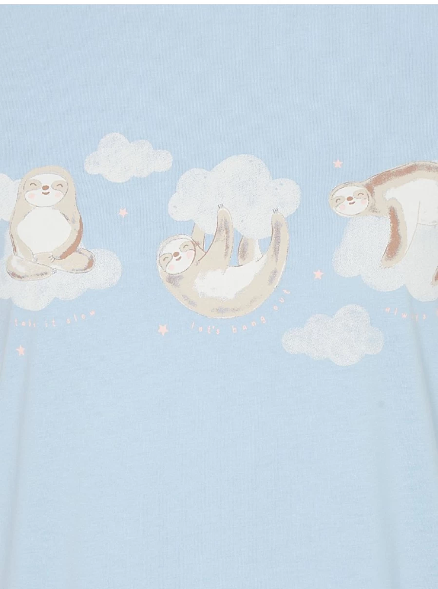 "George at Asda Women's Sloth Nightdresses 2 Pack - Soft Sleepwear & Lingerie Set"