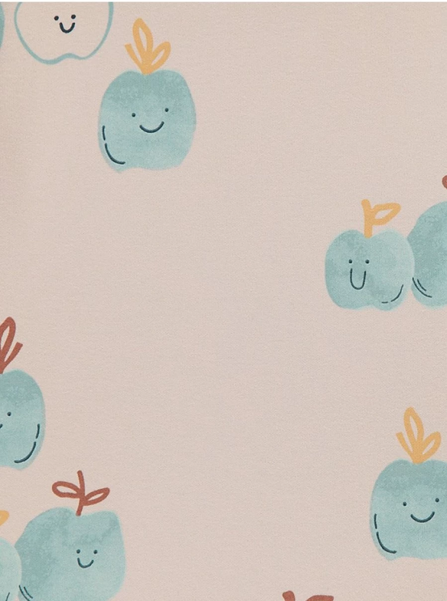 "George at Asda Kids' Cream Happy Apple Print Short Pyjamas – Comfortable & Fun Sleepwear"