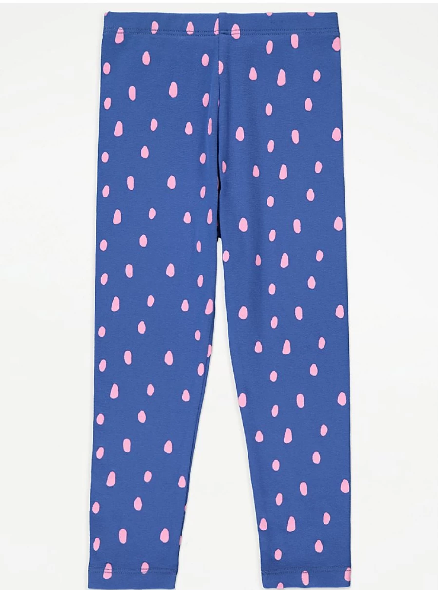 Bright Blue Spot Leggings for Kids | George at Asda | Comfort & Style