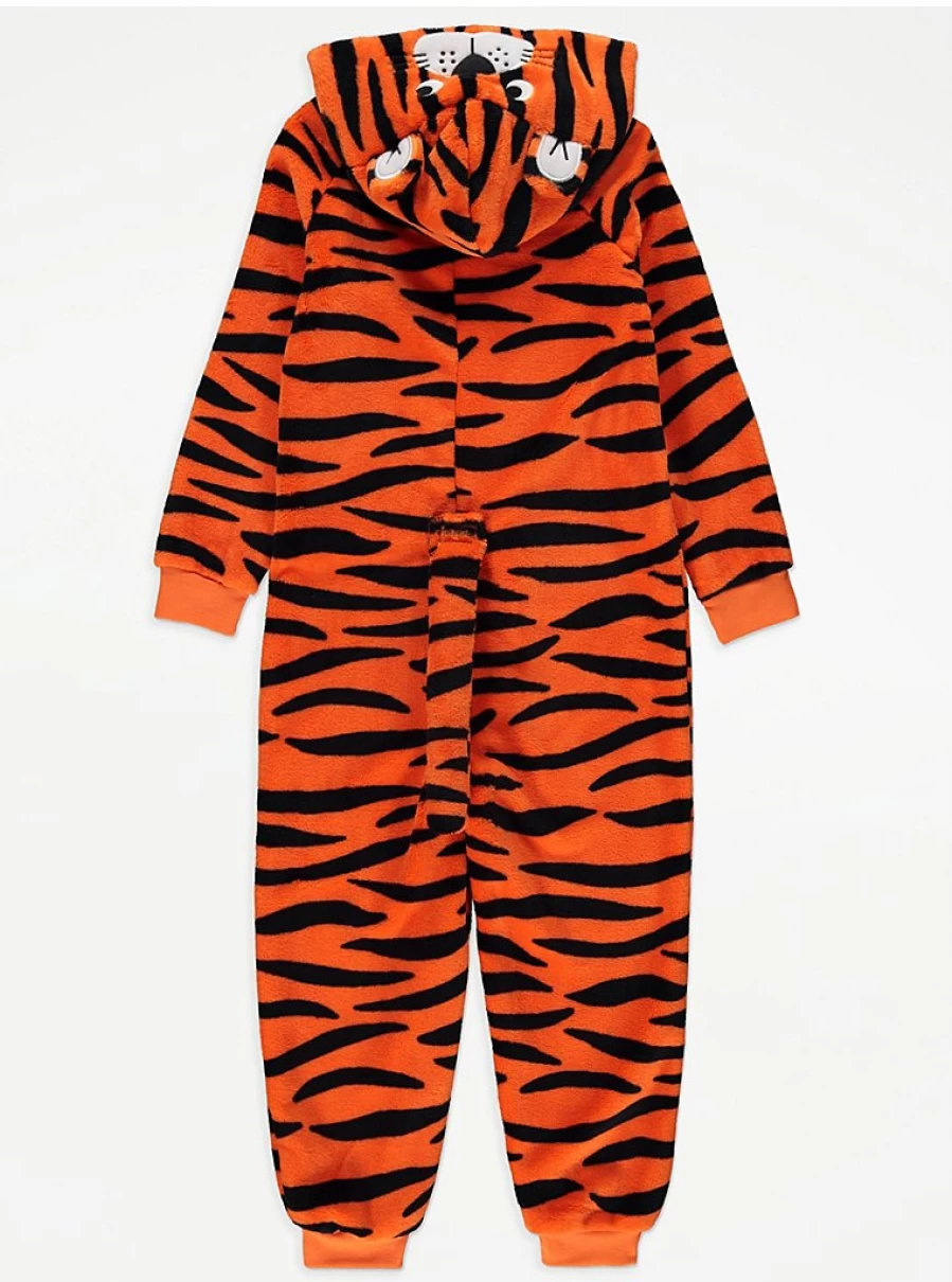 "George at Asda Orange Tiger Fleece Onesie for Kids – Warm & Cozy Review"
