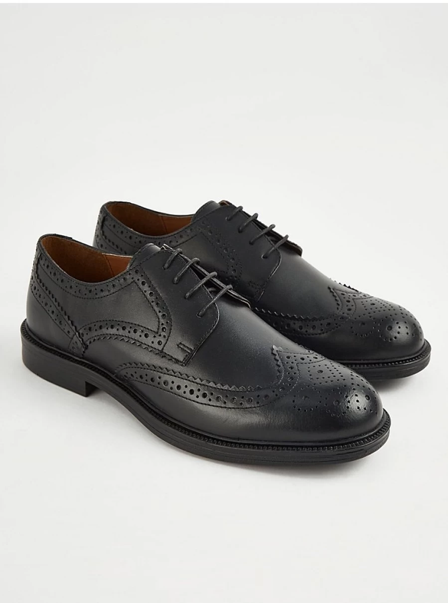 Men's Black Leather Brogues by George at Asda | Stylish & Comfortable Dress Shoes