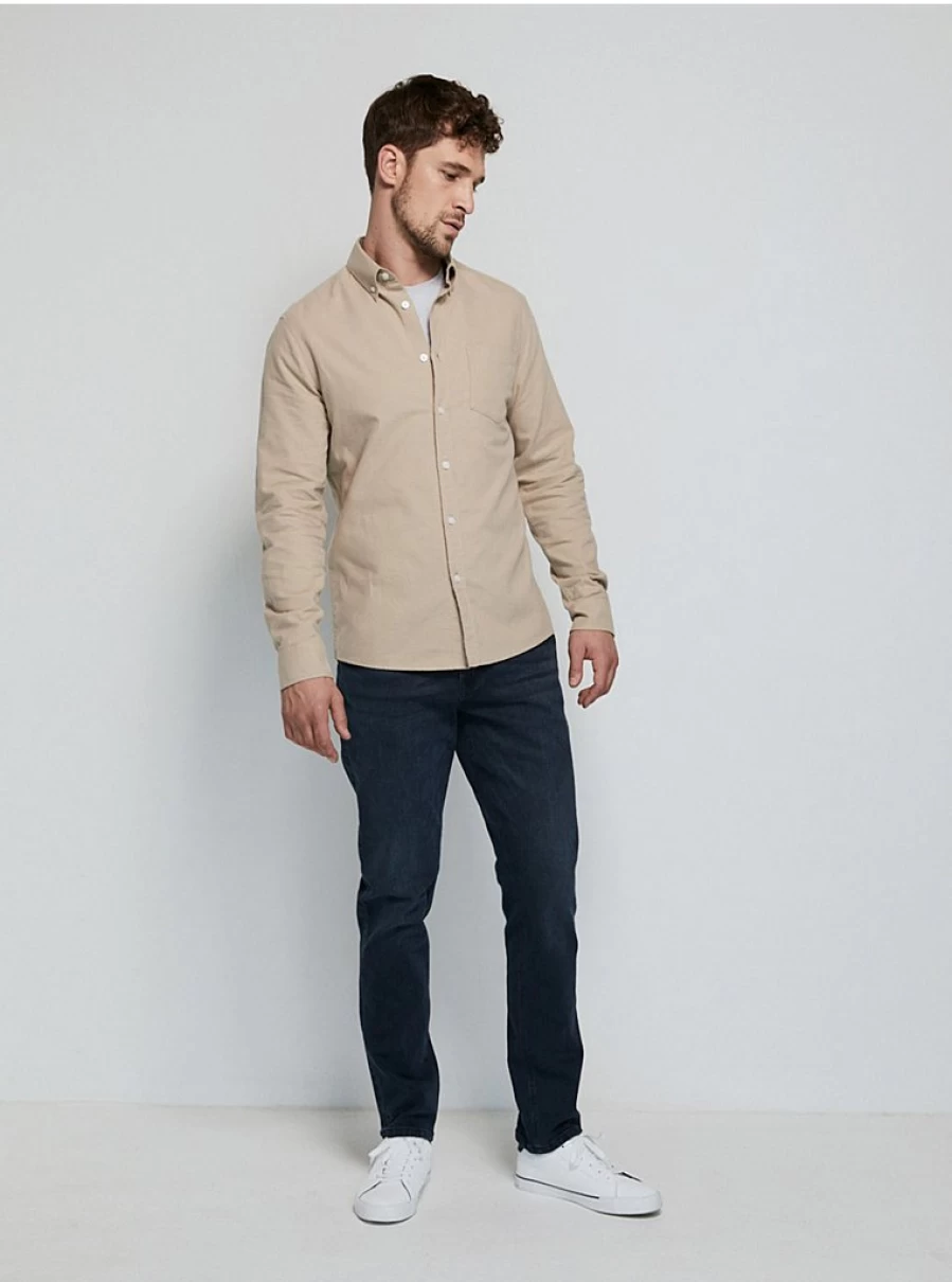 Men's Slim Fit Dark Wash Overdye Jeans by George at Asda – Comfort & Style