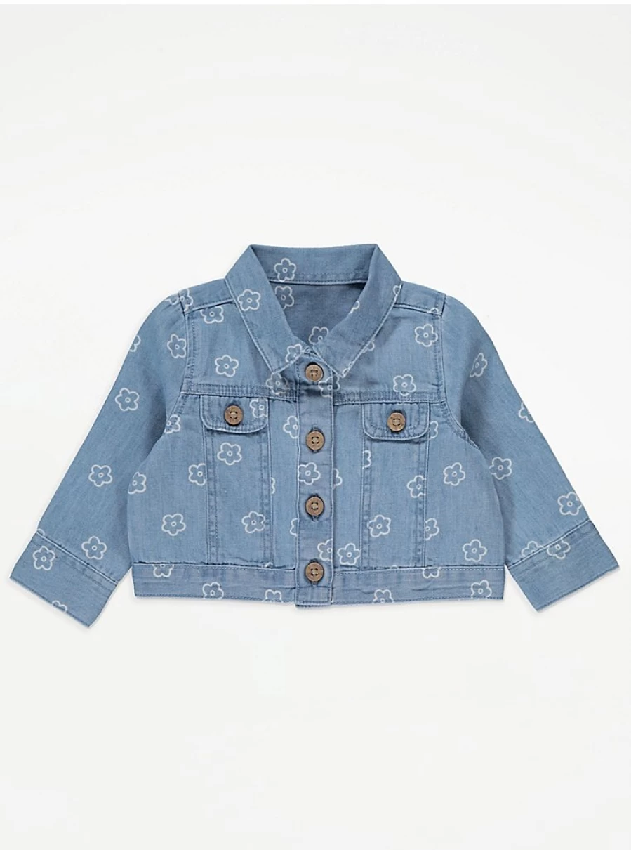 "George at Asda Baby Blue Floral Print Denim Jacket – Reviews & Style Guide"