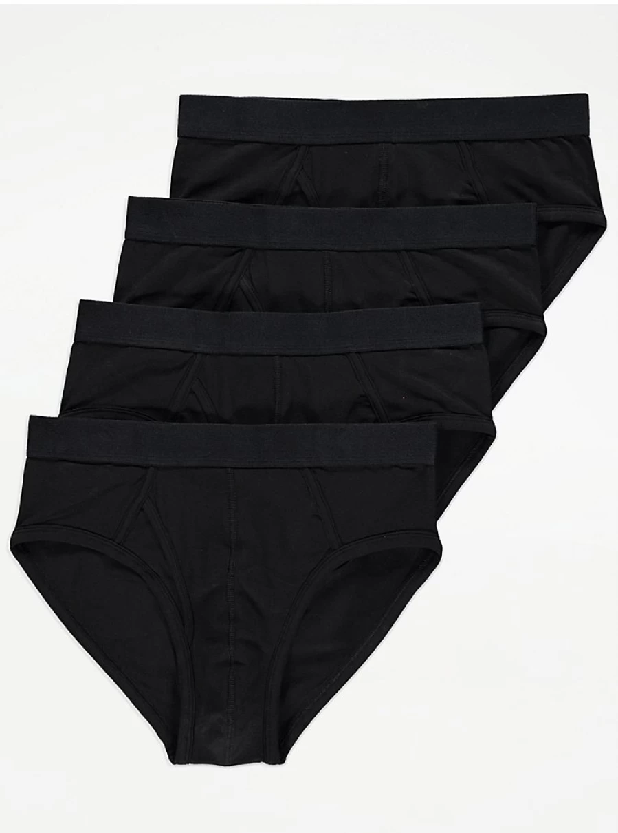 Boys' Black Jersey Briefs 4-Pack | George at Asda | Comfort & Value
