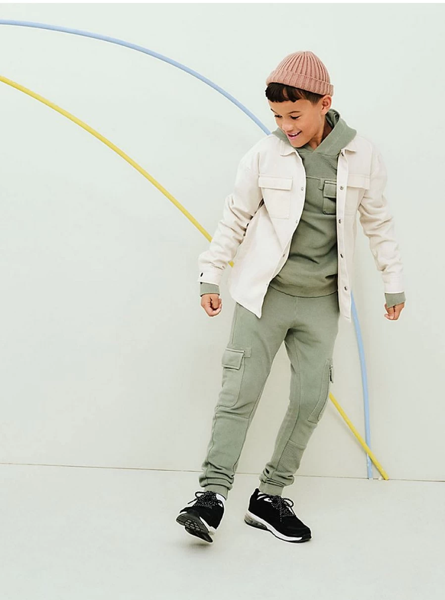 "George at Asda Boys' Khaki Utility Hoodie and Joggers Set – Kids' Outfit Review"