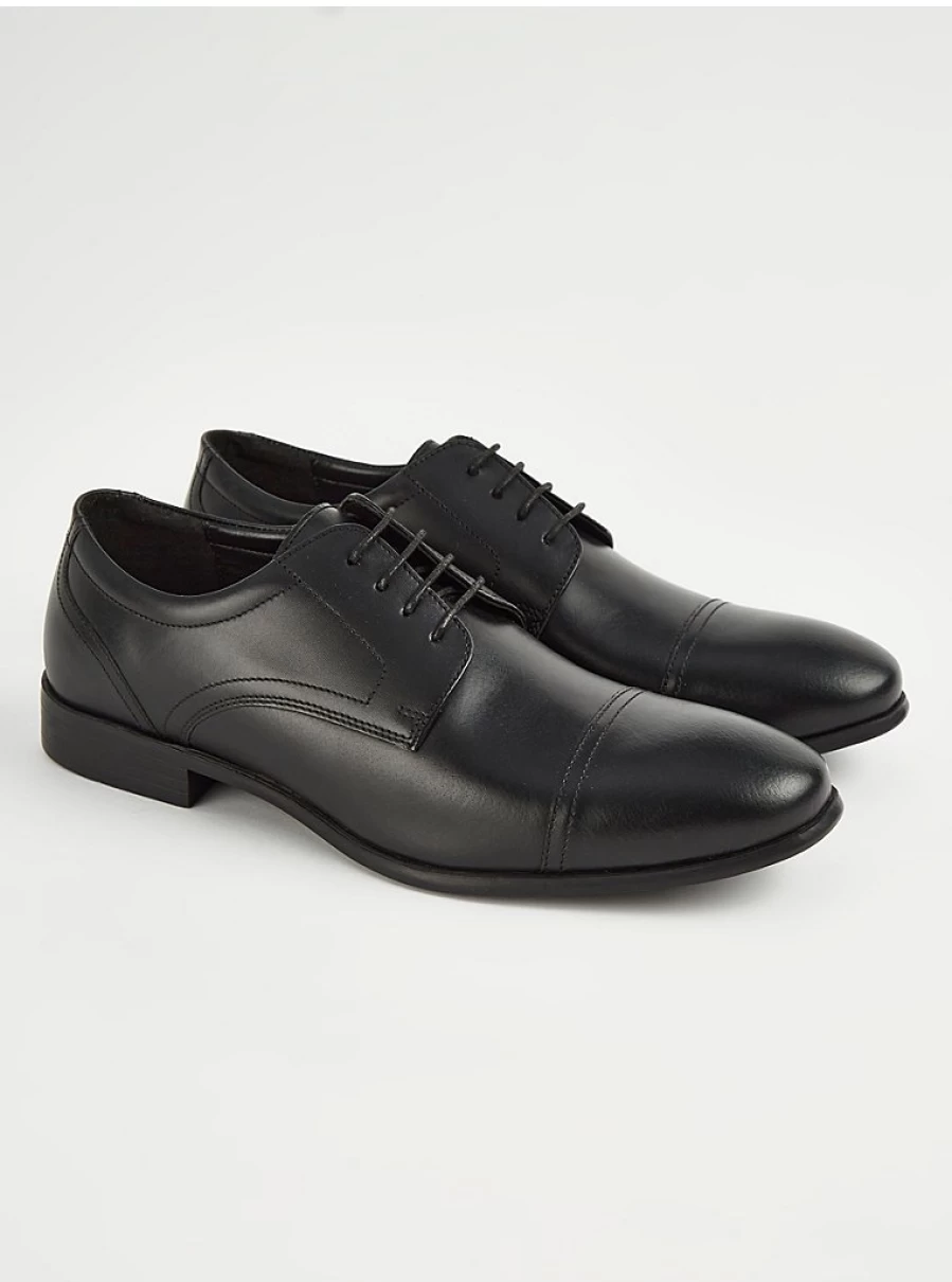 "George at Asda Men's Wide Fit Black Lace-Up Smart Shoes – Comfort & Style Review"