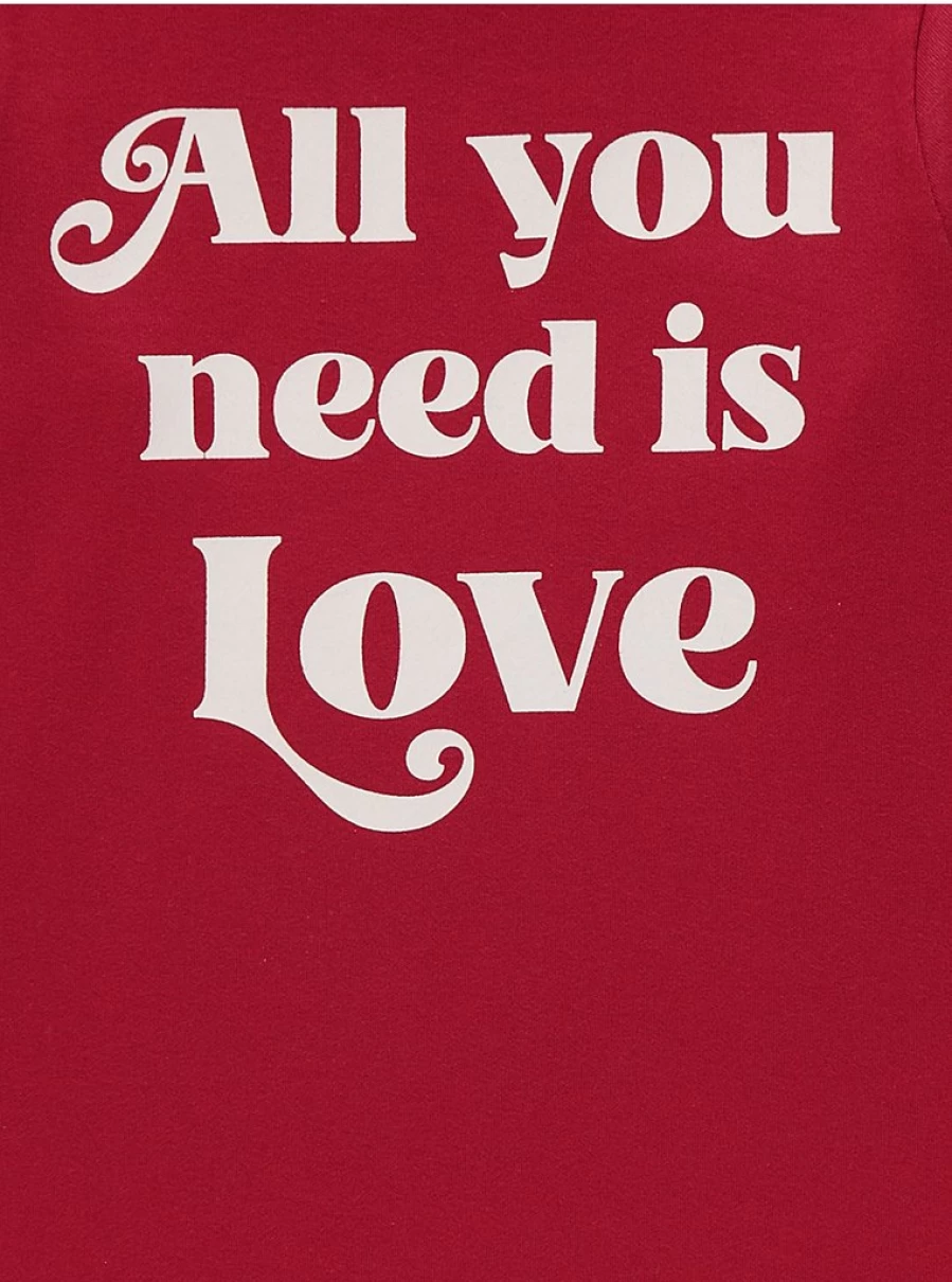 "Red 'All You Need Is Love' Matching Valentine's Pyjamas for Kids by George at Asda"