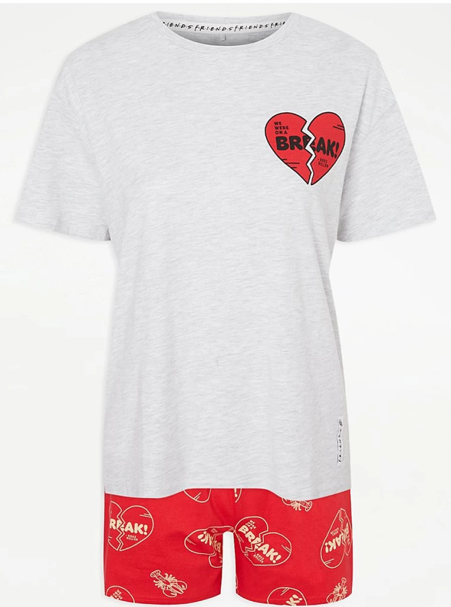 "George at Asda Friends Matching Valentine's Short Pyjamas Set – Couple Sleepwear & Lingerie Review"