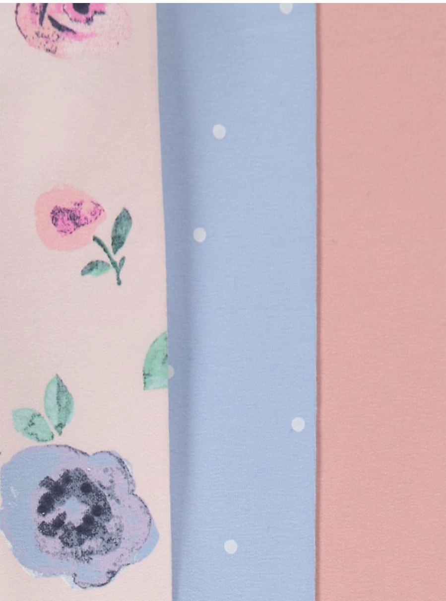 "George at Asda Kids' Floral Rose Leggings 3-Pack | Soft & Stylish Leggings for Girls"