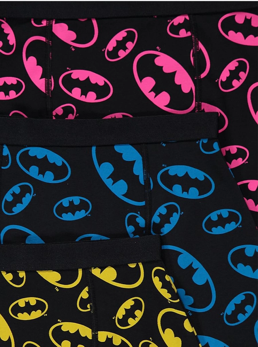 George at Asda Boys' Batman Black Logo Trunks 3-Pack | DC Comics Licensed Underwear
