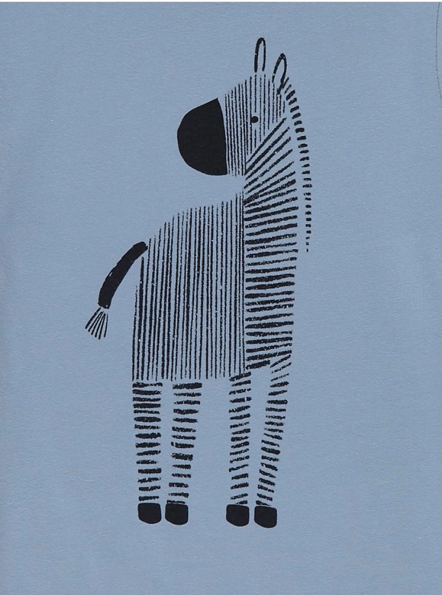 "George at Asda Boys' Blue Zebra Print Short Pyjamas – Comfortable Kids Sleepwear"