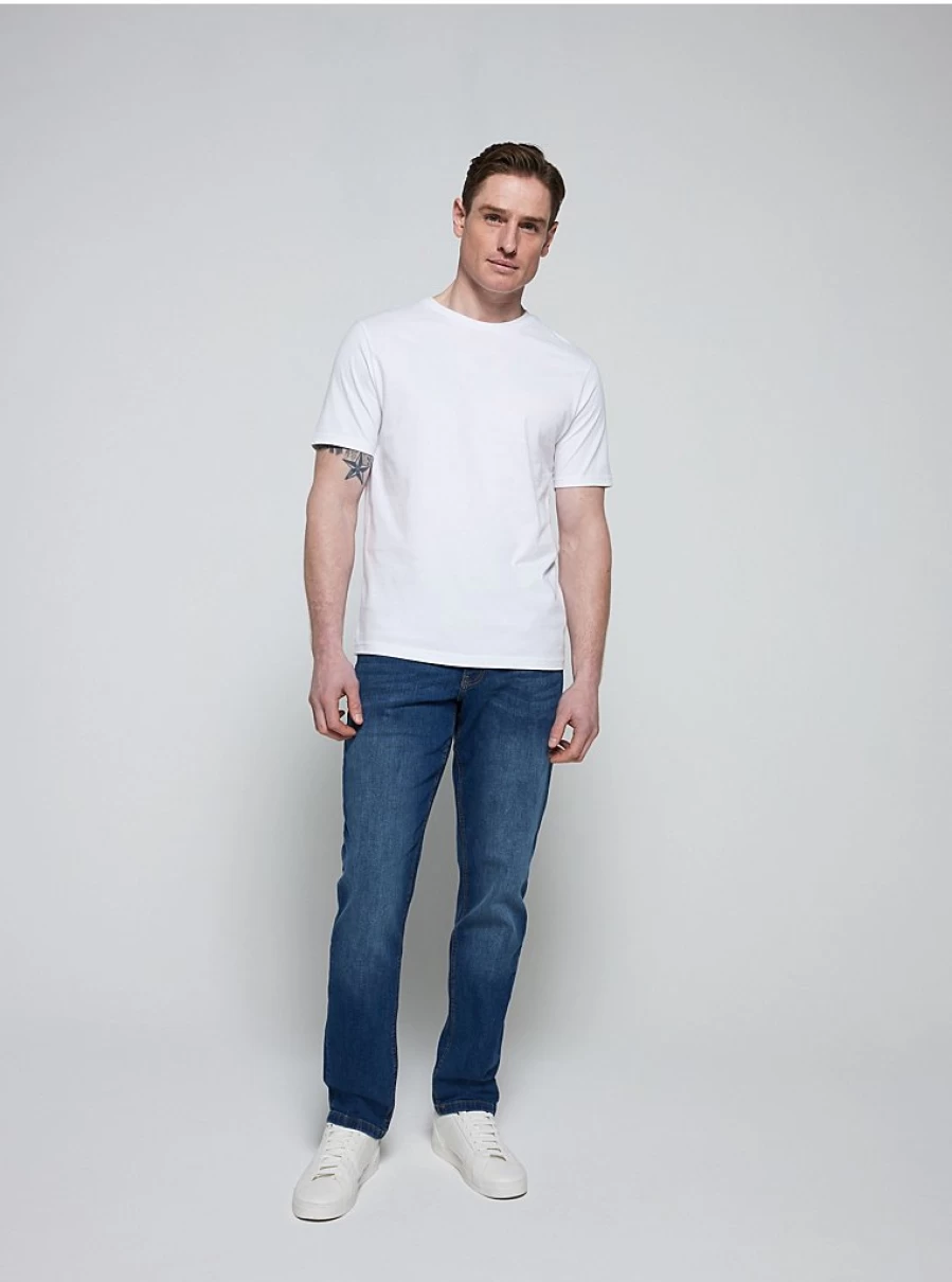 Men's Mid Wash Straight Fit Jeans | George at Asda | Comfort & Style