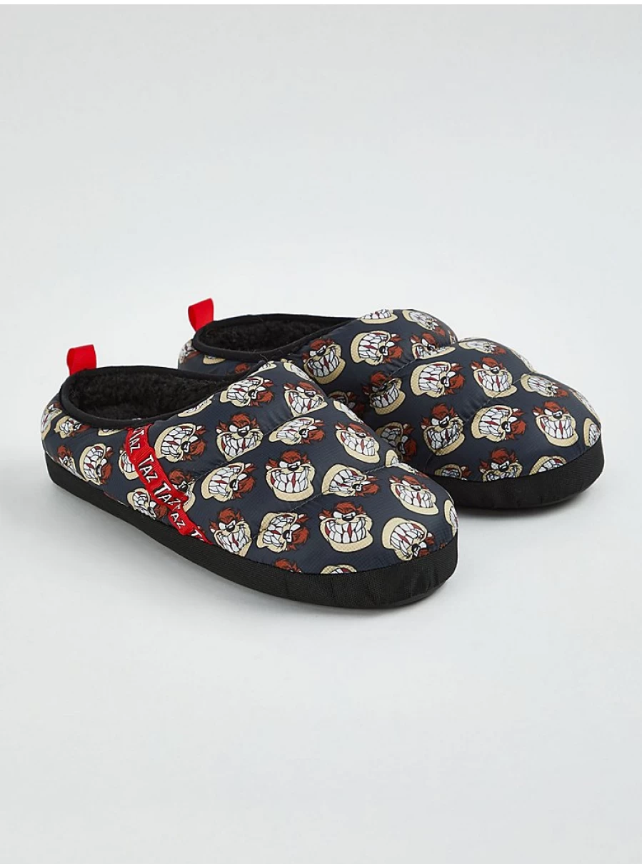 Men's Looney Tunes Taz Devil Padded Mule Slippers by George at Asda - Comfort & Style
