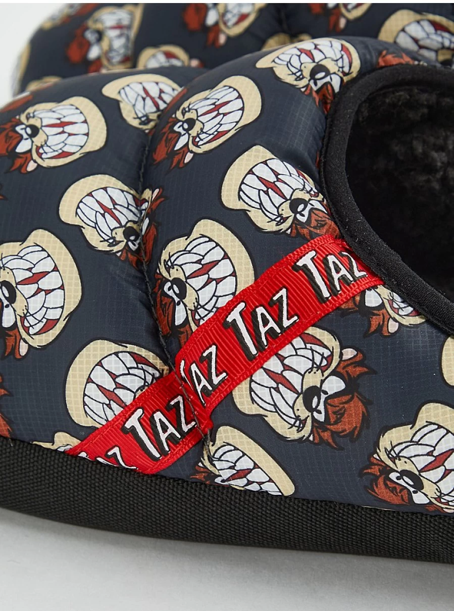 Men's Looney Tunes Taz Devil Padded Mule Slippers by George at Asda - Comfort & Style