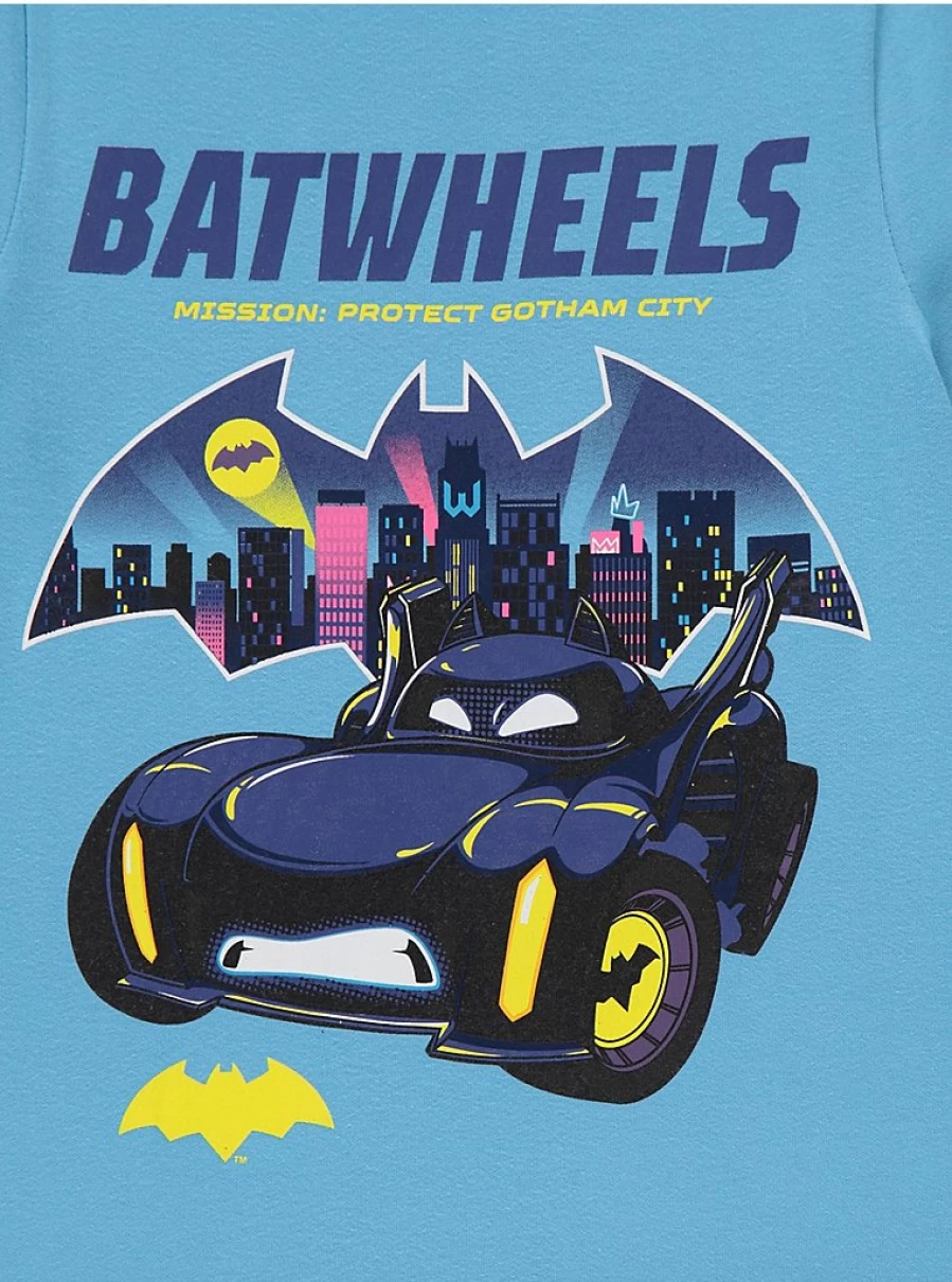Boys Batman Blue Batwheels PJ Set | Short Sleeve Pyjamas | DC Comics | George at Asda
