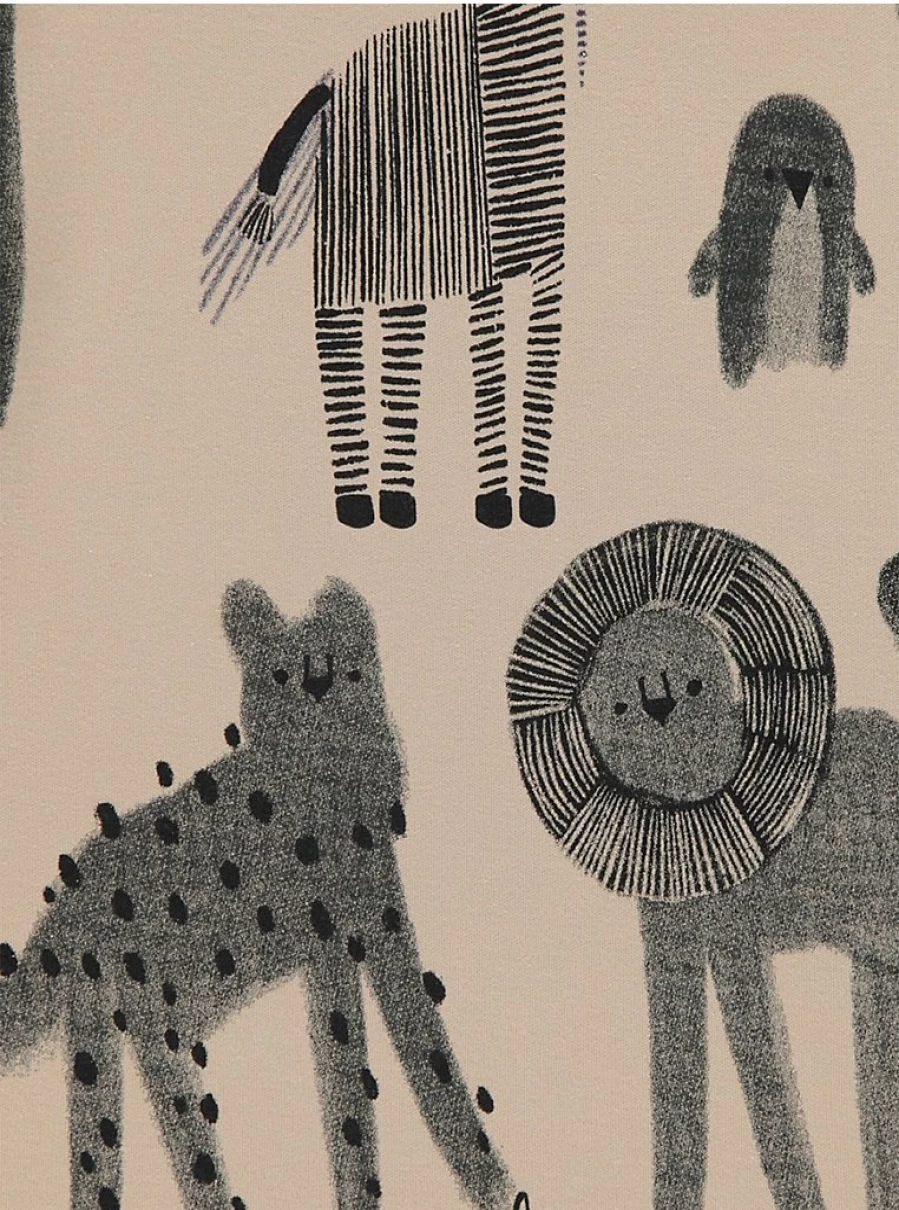 Kids' Beige Safari Animal Print Short Sleeve Pajamas | George at Asda