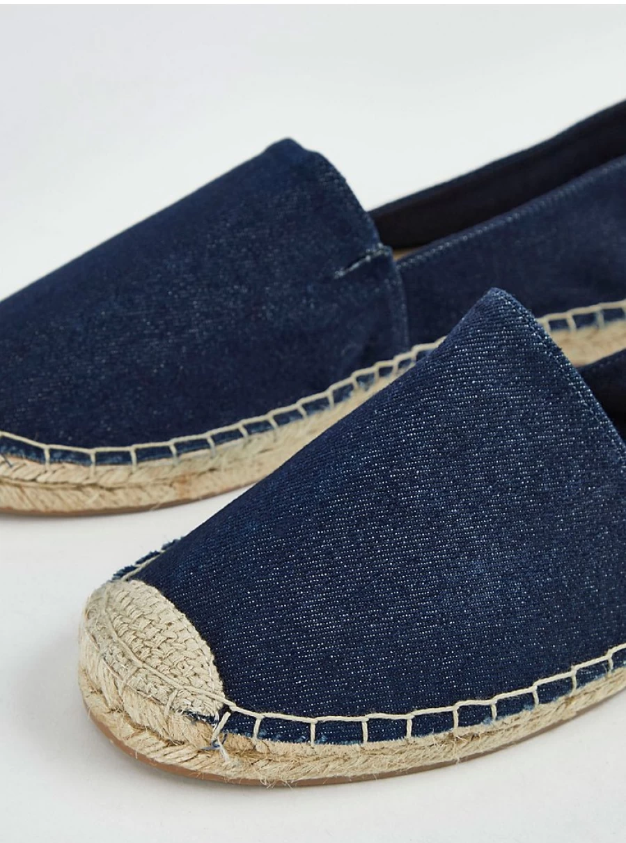 Women's Navy Blue Denim A-Line Espadrille Shoes by George at Asda | Comfort & Style
