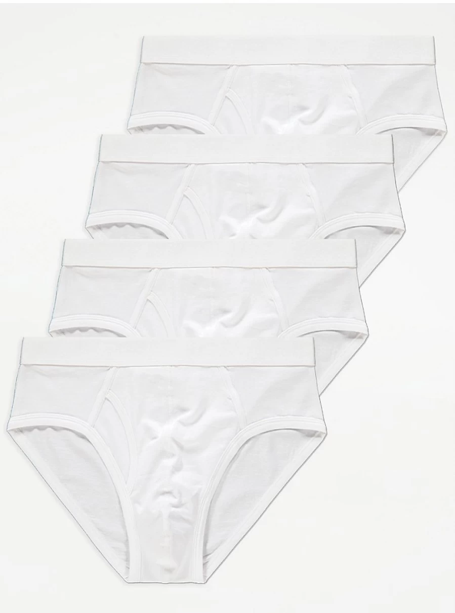 Boys' White Briefs 4-Pack | George at Asda | Comfort & Quality Underwear