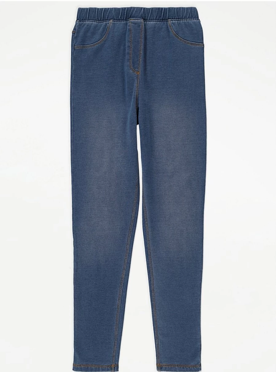 "Kids' Mid Wash Denim Jeggings | Comfort & Style | George at Asda"
