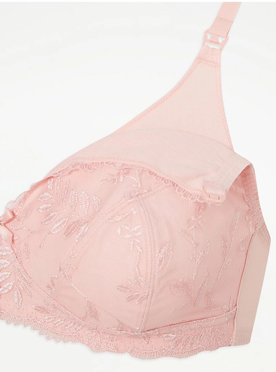 Maternity Embroidered Non-Padded Nursing Bras 2 Pack | George at Asda | Soft Comfort for Breastfeeding Moms