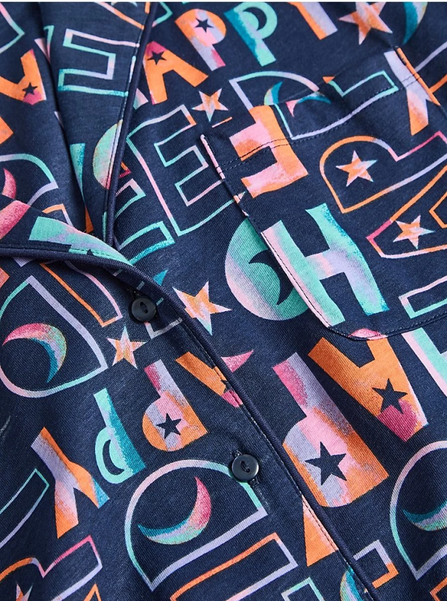 "George at Asda Navy Blue Eid Matching Family Pajama Set for Adults – Comfortable Loungewear"