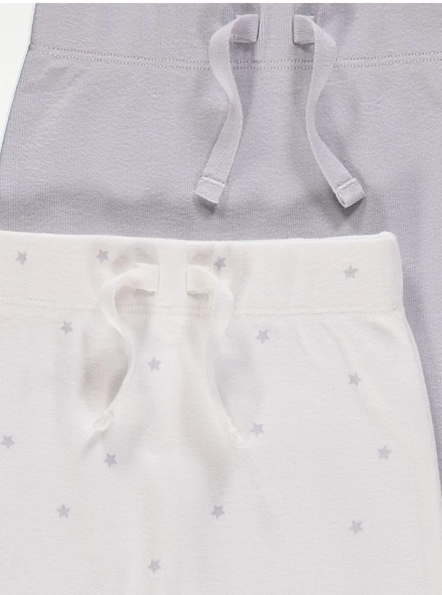 "George at Asda Baby Cuffed Leggings 2-Pack | Soft & Stretchy Infant Leggings"