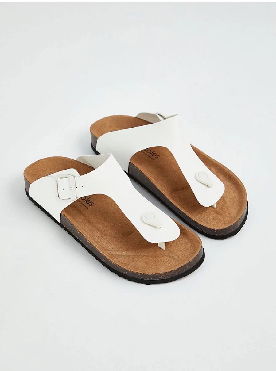 Women's White Toe Post Sandals with Comfort Footbed | George at Asda Reviews