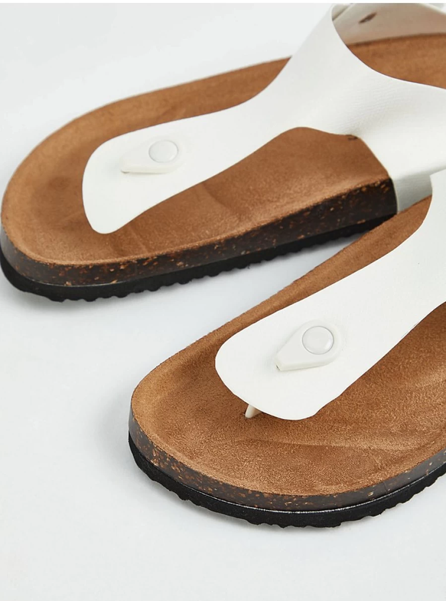 Women's White Toe Post Sandals with Comfort Footbed | George at Asda Reviews
