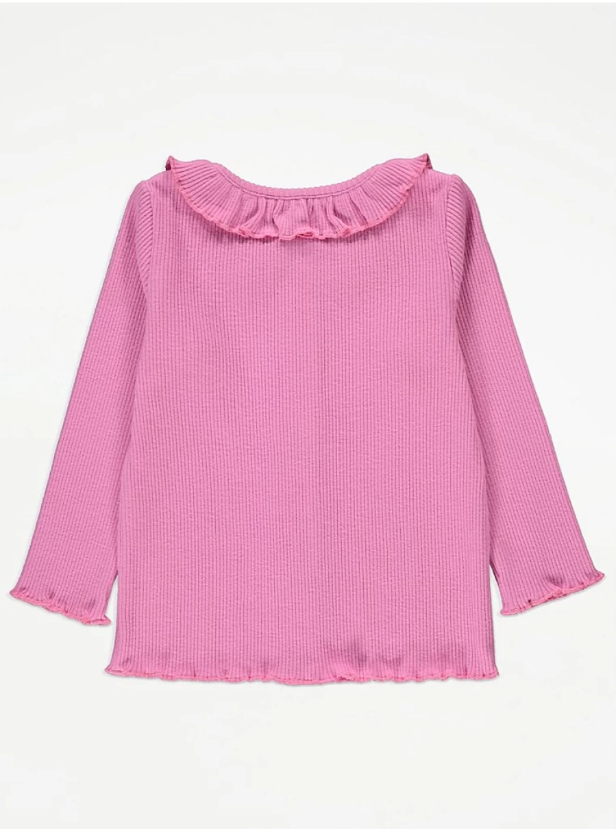 "George at Asda Kids Pink Ribbed Cardigan with Frill Neck | Review & Style Guide"