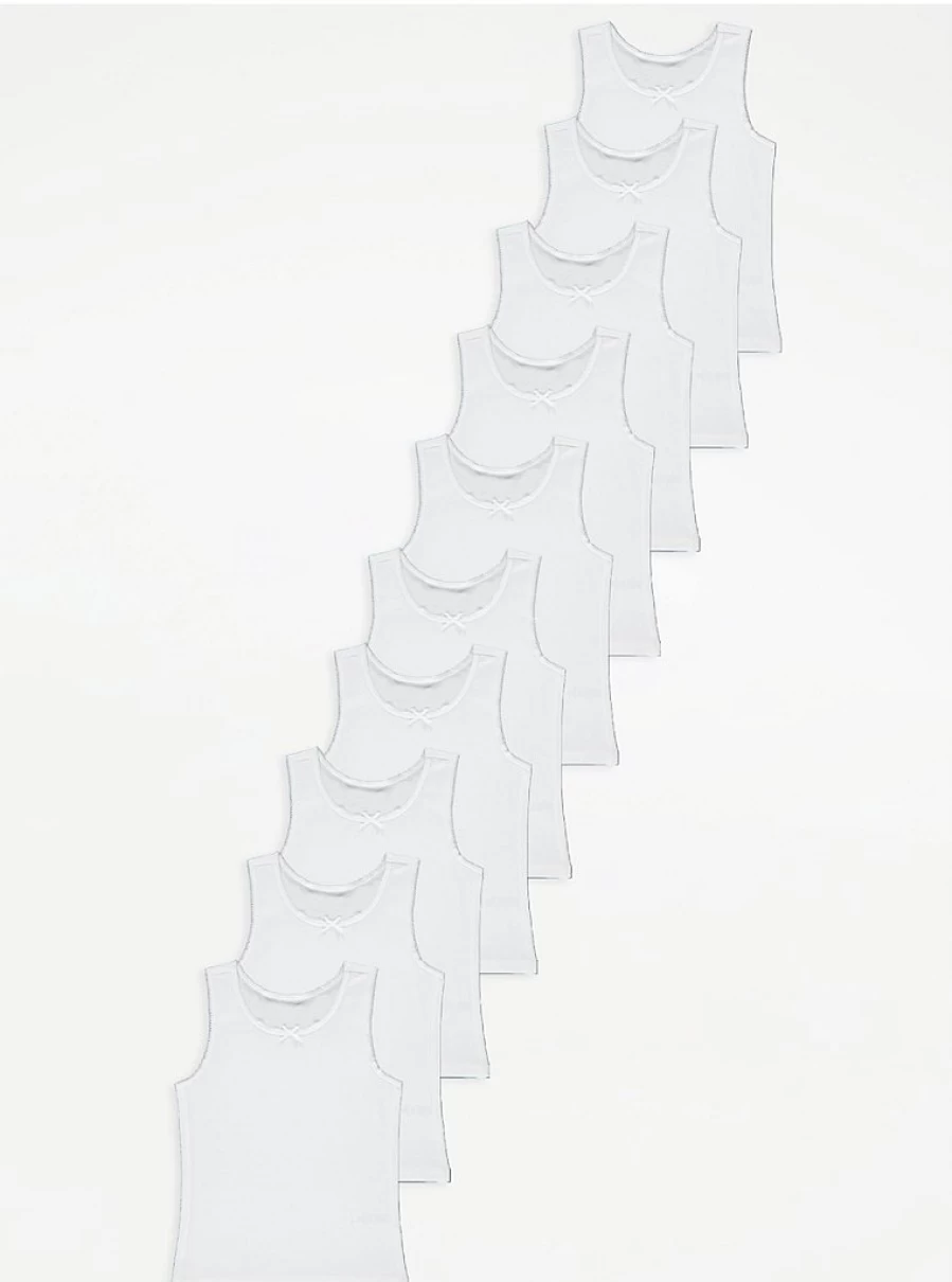 "George at Asda Kids White Vests 10 Pack – Comfortable Multipack Review"