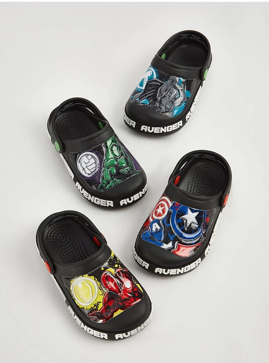 Marvel Avengers Boys' Black Clogs 2-Pack | George at Asda Kids' Shoes