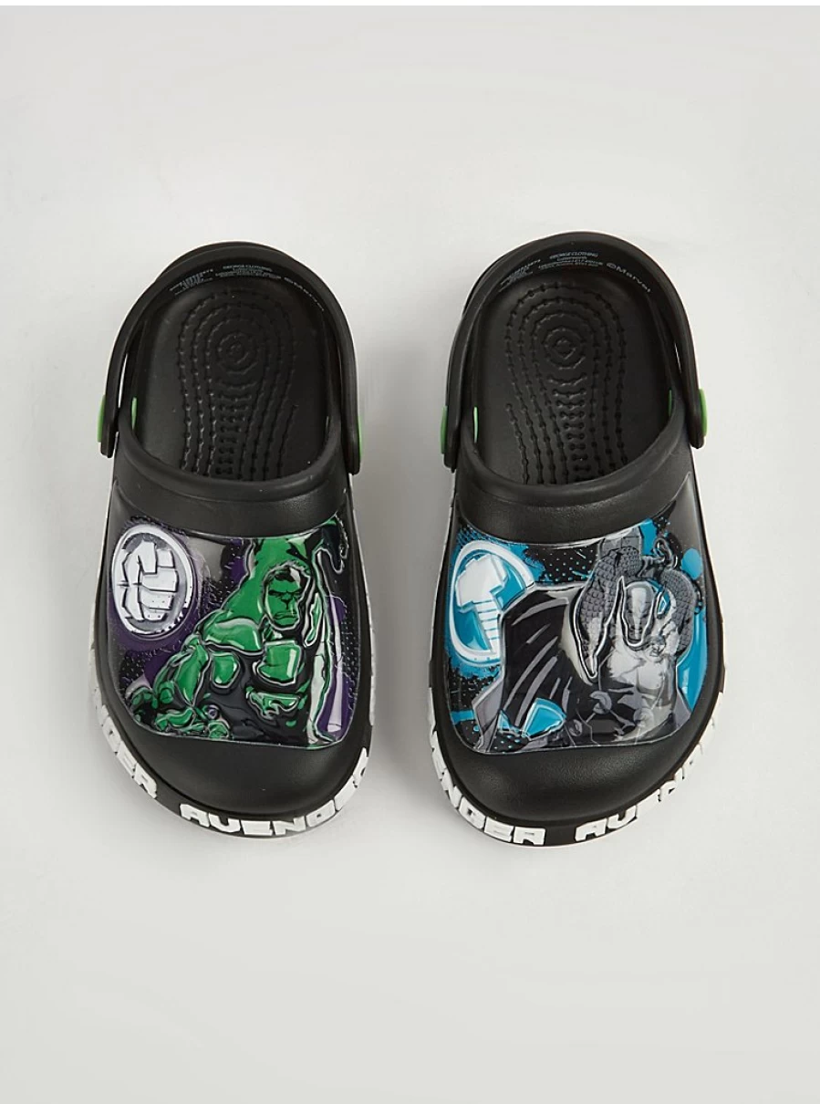 Marvel Avengers Boys' Black Clogs 2-Pack | George at Asda Kids' Shoes
