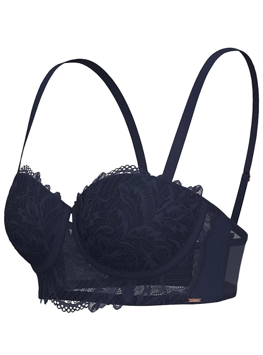 "George at Asda Women's Entice Navy Floral Lace Balcony Bra | Lingerie Reviews"