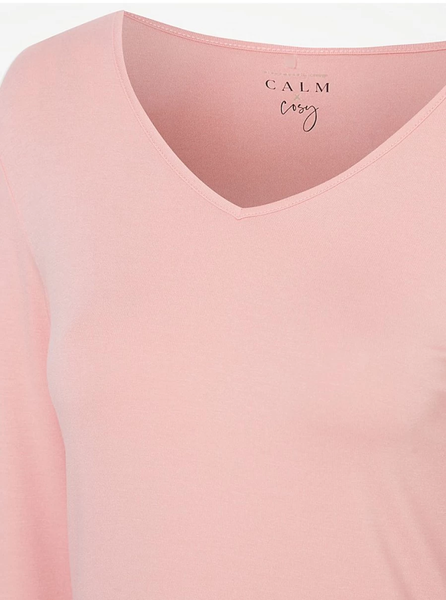"George at Asda Women's Pink Long Sleeve Pyjama Top - Comfortable Sleepwear & Lingerie Review"