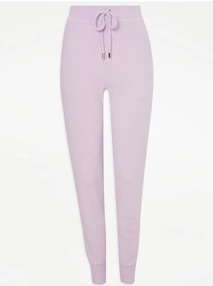 "George at Asda Lilac Brushed Snit Pyjama Bottoms | Soft Women's Sleepwear Pants"