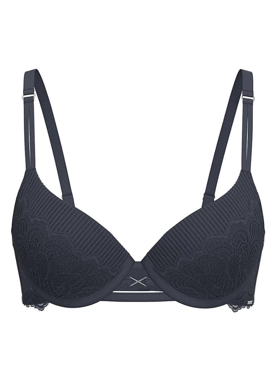 "George at Asda Women's Entice Charcoal Lace T-Shirt Bra - Comfortable Padded Lingerie Review"