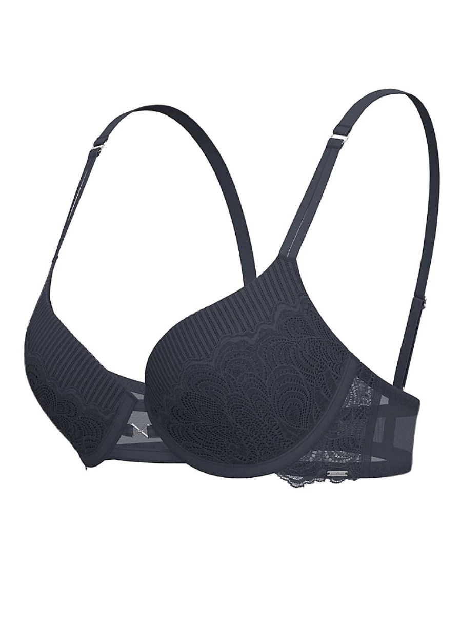 "George at Asda Women's Entice Charcoal Lace T-Shirt Bra - Comfortable Padded Lingerie Review"