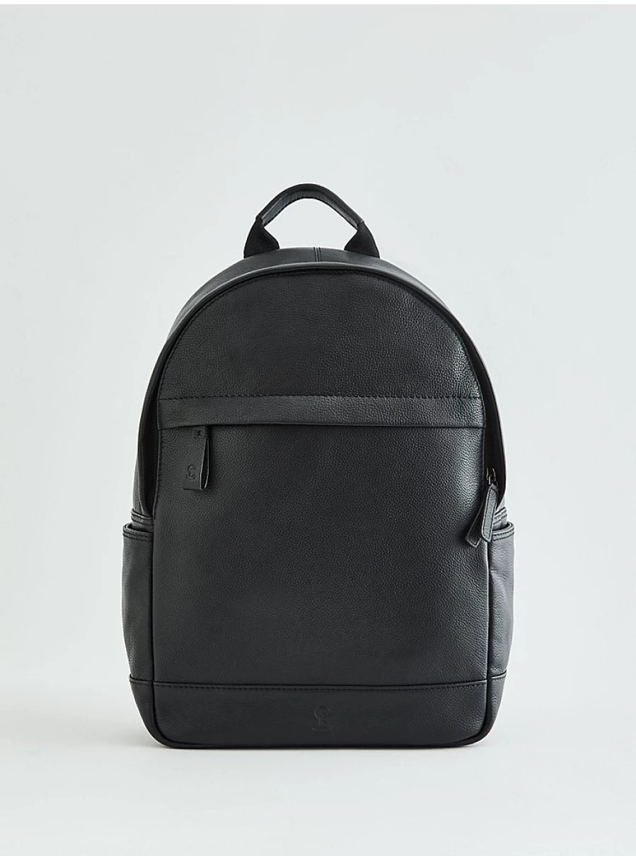 Men's Black Leather Rucksack by George at Asda – Durable Studio Edit Backpack Review