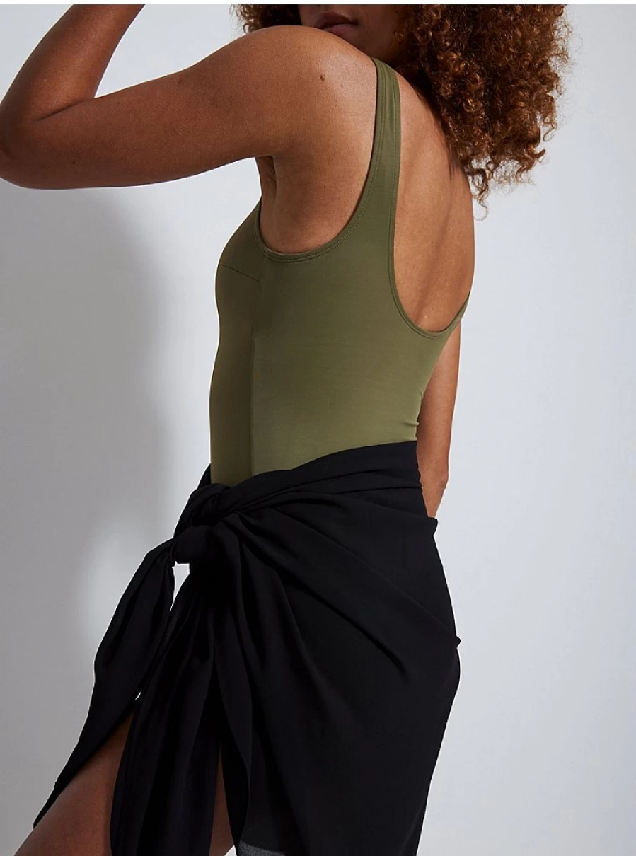 Women's Khaki Scoop Neck One-Piece Swimsuit | George at Asda | Comfortable & Stylish Swimwear