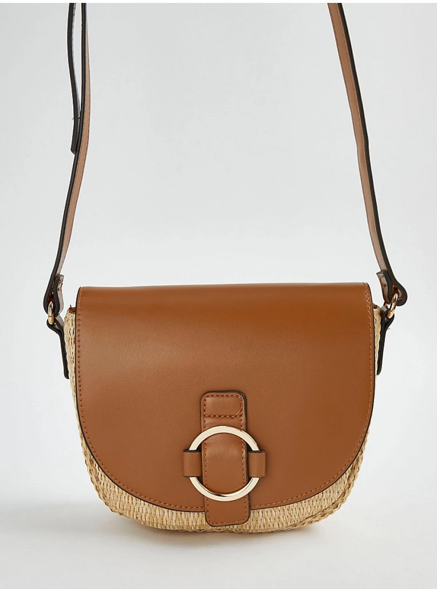 George at Asda Women's Brown Straw Saddle Bag – Stylish & Practical Handbag Review