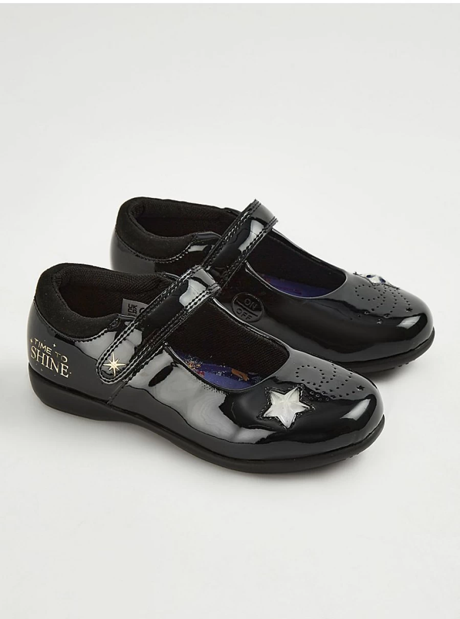 "George at Asda Disney Wish Black Light-Up Patent School Shoes for Kids – Reviews & Features"