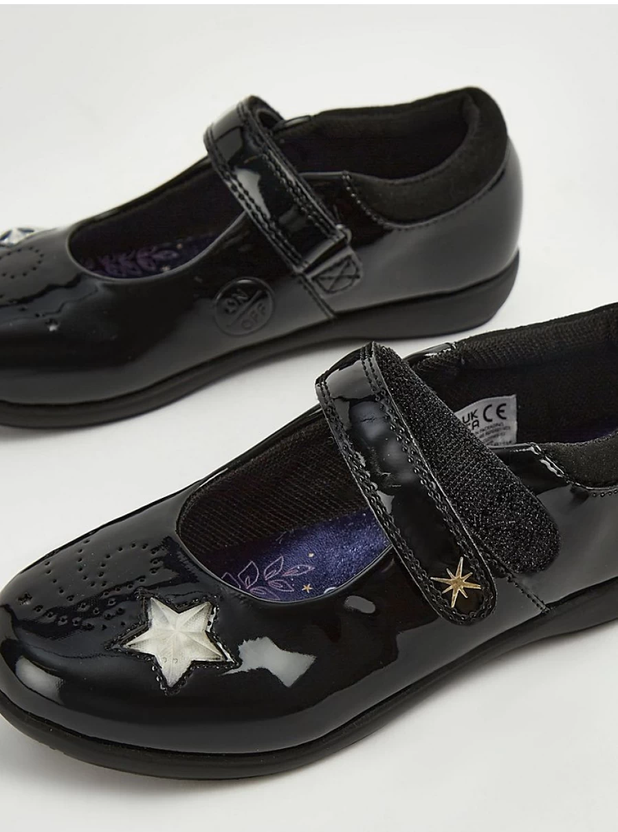 "George at Asda Disney Wish Black Light-Up Patent School Shoes for Kids – Reviews & Features"
