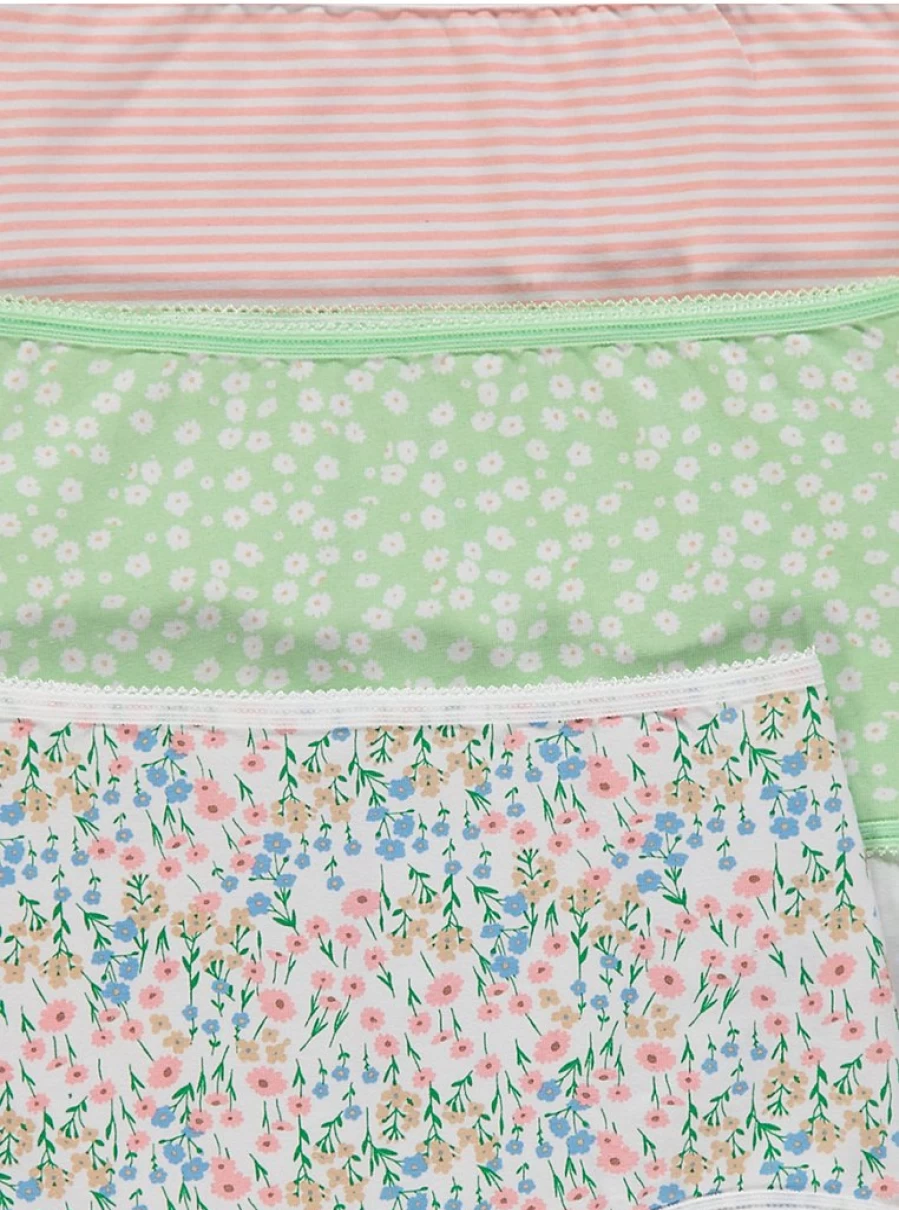 "George at Asda Women's Spring Floral 5-Pack Cotton Briefs | Comfortable Lingerie Underwear"